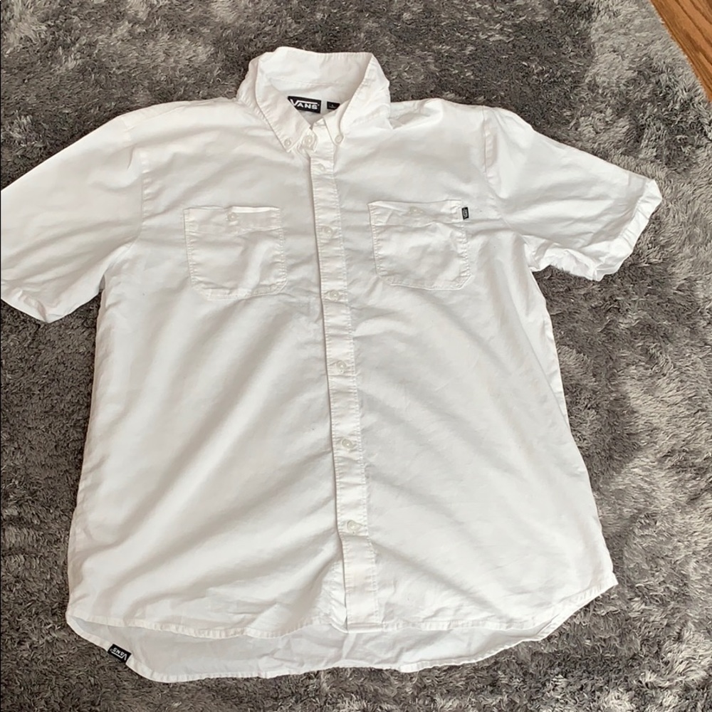 Men's White Vans button up shirt
